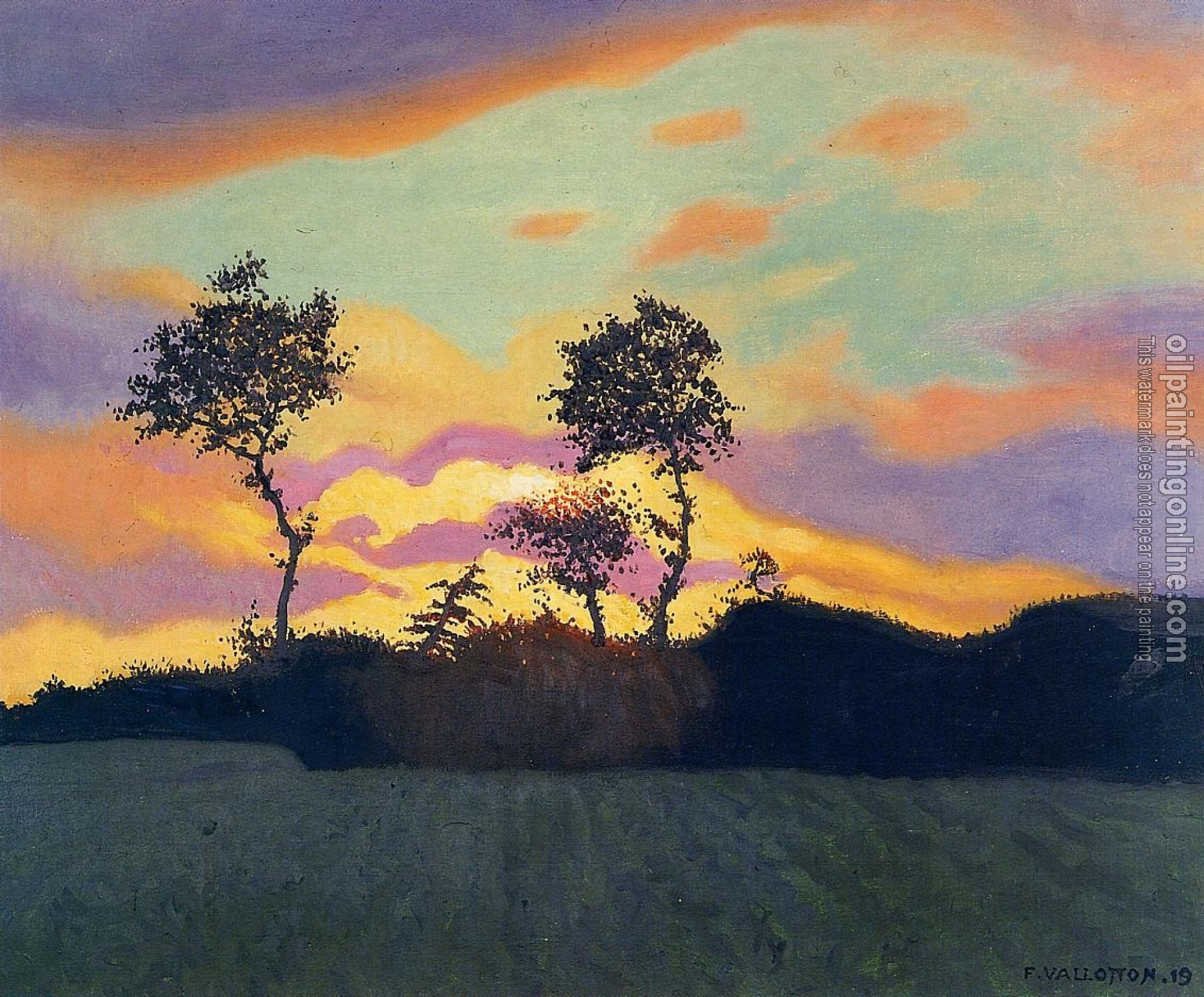 Felix Vallotton - Landscape at Sunset